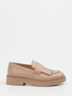 Damen Santoni – Loafer aus Lammleder in Rosébeige