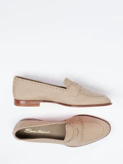 – Loafer aus Lammleder in Beige*Santoni New