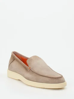 – Loafer aus Veloursleder in Taupe*Santoni Outlet