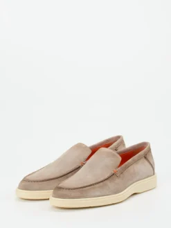 – Loafer aus Veloursleder in Taupe*Santoni Outlet