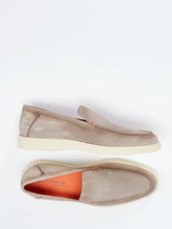 – Loafer aus Veloursleder in Taupe*Santoni Outlet