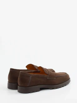 – Loafer aus Veloursleder Dunkel*Santoni Clearance