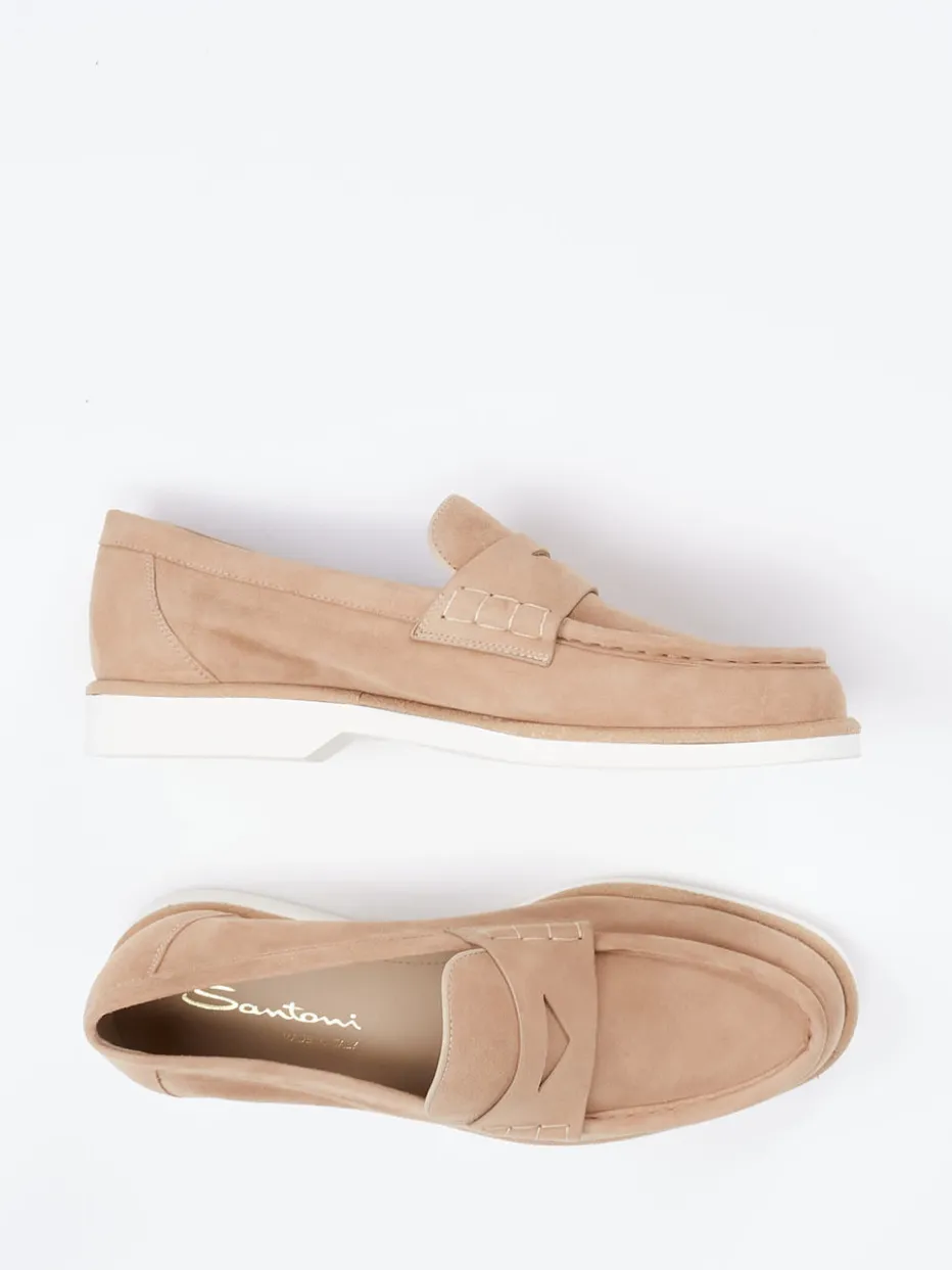 – Loafer aus Veloursleder in*Santoni Clearance