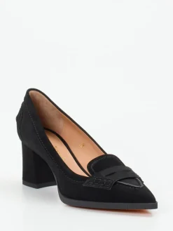 Damen Santoni – Loafer-Pumps aus Veloursleder