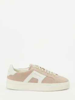– Low-Top Sneaker aus Veloursleder Sandbeige*Santoni Hot