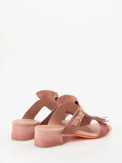 Damen Santoni – Mules aus Veloursleder in Alt