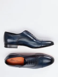 – Oxford-Schnürschuh aus Kalbleder Nacht*Santoni Sale