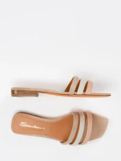 – Pantolette aus Veloursleder in Naturtönen*Santoni Outlet