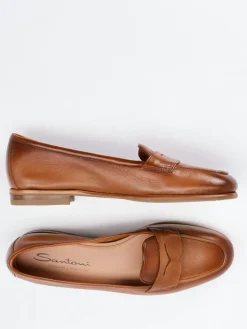 – Penny Loafer aus Kalbleder cognac*Santoni Best