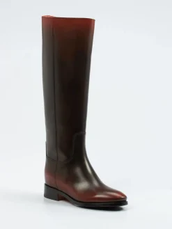 – Reitstiefel aus Kalbleder in Dunkel*Santoni Online