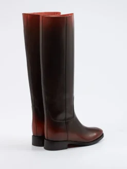 – Reitstiefel aus Kalbleder in Dunkel*Santoni Online