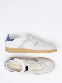 – Retro-Sneaker aus Kalbleder Offwhite*Santoni Hot