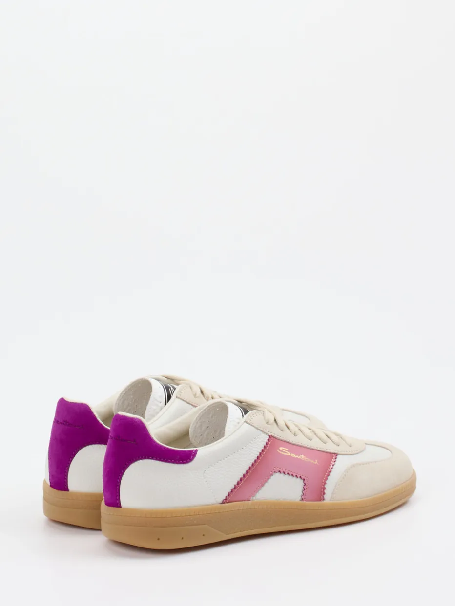 Damen Santoni – Retro-Sneaker aus Veloursleder Beige
