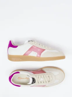 Damen Santoni – Retro-Sneaker aus Veloursleder Beige