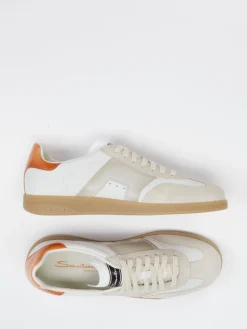 Herren Santoni – Retro-Sneaker aus Kalbleder Beige