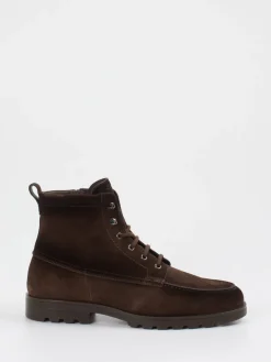 – Schnürboots aus Veloursleder Dunkel*Santoni Sale