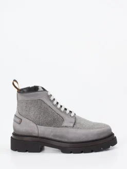 Herren Santoni – Schnürboots aus Veloursleder