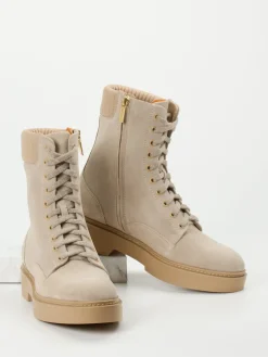 – Schnürstiefelette aus Veloursleder*Santoni Discount