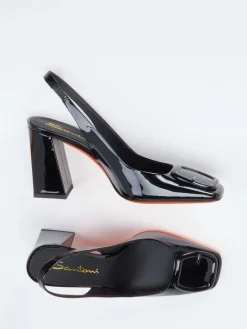 – Slingback-Pumps aus Lackleder*Santoni Clearance