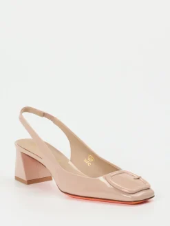 Damen Santoni – Slingpumps aus Lackleder in Rosé-