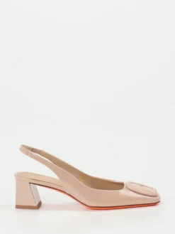Damen Santoni – Slingpumps aus Lackleder in Rosé-