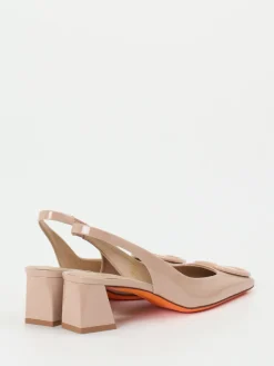 Damen Santoni – Slingpumps aus Lackleder in Rosé-