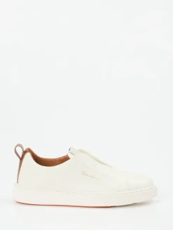– Slip-On Sneaker aus Kalbleder creme*Santoni