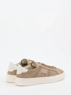 Herren Santoni – Sneaker aus geprägtem Leder sandbeige