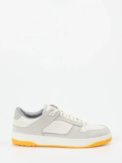 – Sneaker aus Kalbleder in Creme*Santoni Sale