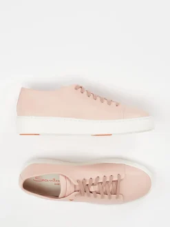 Damen Santoni – Sneaker aus Kalbleder in Blass
