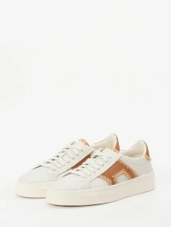 Damen Santoni – Sneaker aus Kalbleder mit Veloursdetails