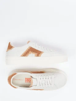 Damen Santoni – Sneaker aus Kalbleder mit Veloursdetails