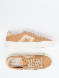 Damen Santoni – Sneaker aus Kalbleder in Karamell