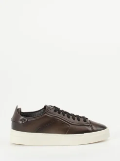 – Sneaker aus Kalbleder Dunkel*Santoni Sale