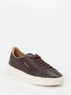 – Sneaker aus Kalbleder Dunkel*Santoni Discount