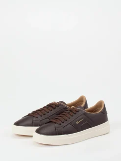 – Sneaker aus Kalbleder Dunkel*Santoni Discount
