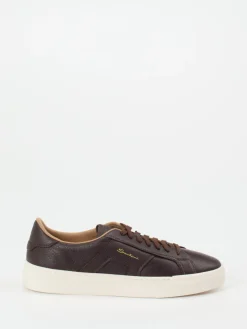 – Sneaker aus Kalbleder Dunkel*Santoni Discount