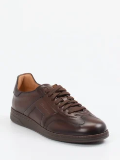 – Sneaker aus Kalbleder Dunkel*Santoni