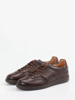 – Sneaker aus Kalbleder Dunkel*Santoni