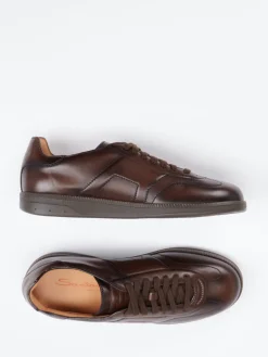 – Sneaker aus Kalbleder Dunkel*Santoni