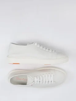– Sneaker aus Kalbleder in Offwhite*Santoni Best