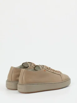 Damen Santoni – Sneaker aus Kalbleder in Beige