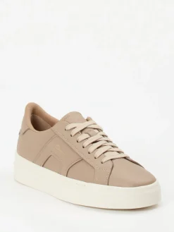 – Sneaker aus Lammleder in Taupe*Santoni New