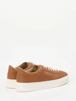 – Sneaker aus Lammleder Cognac*Santoni New