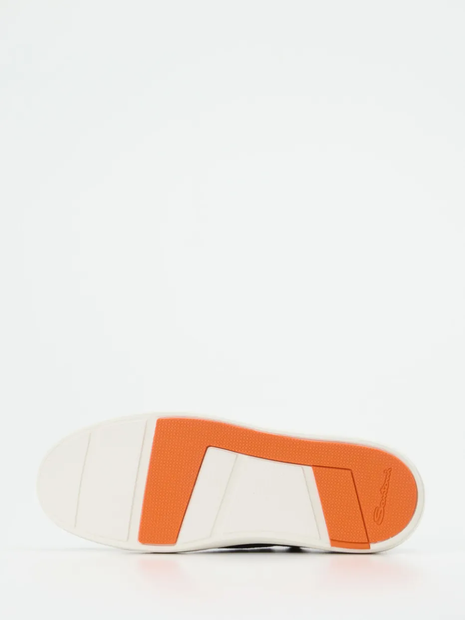 Herren Santoni – Sneaker aus Stretch und Veloursleder