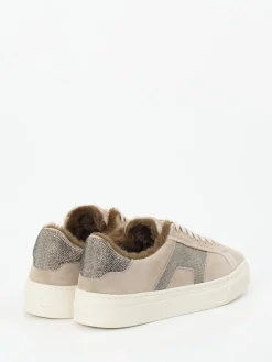 Damen Santoni – Sneaker aus Veloursleder mit Glitzer