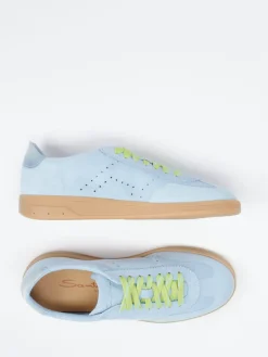 Damen Santoni – Sneaker aus Veloursleder hell