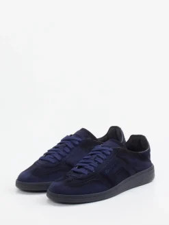 – Sneaker aus Veloursleder Dunkel*Santoni Hot