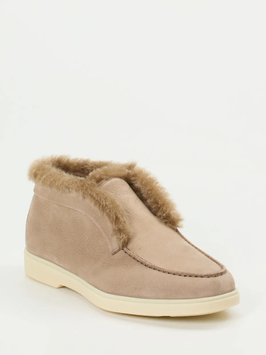 – Stiefelette aus Kalbleder mit Lammfellfutter*Santoni New