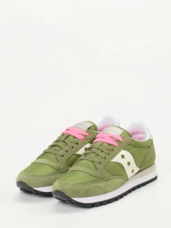 Damen Saucony – Retro-Sneaker aus Veloursleder und Textil olive